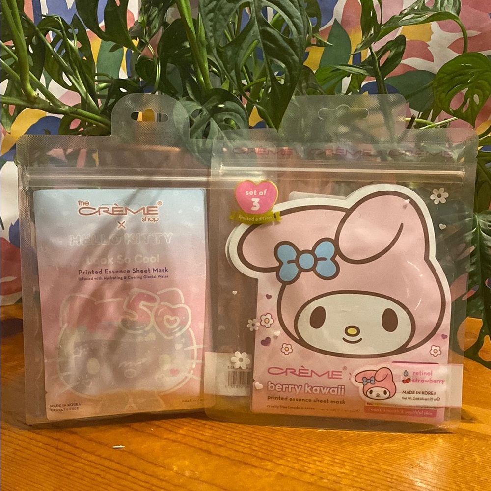 The Crème Shop Hello Kitty and My Melody Face Masks